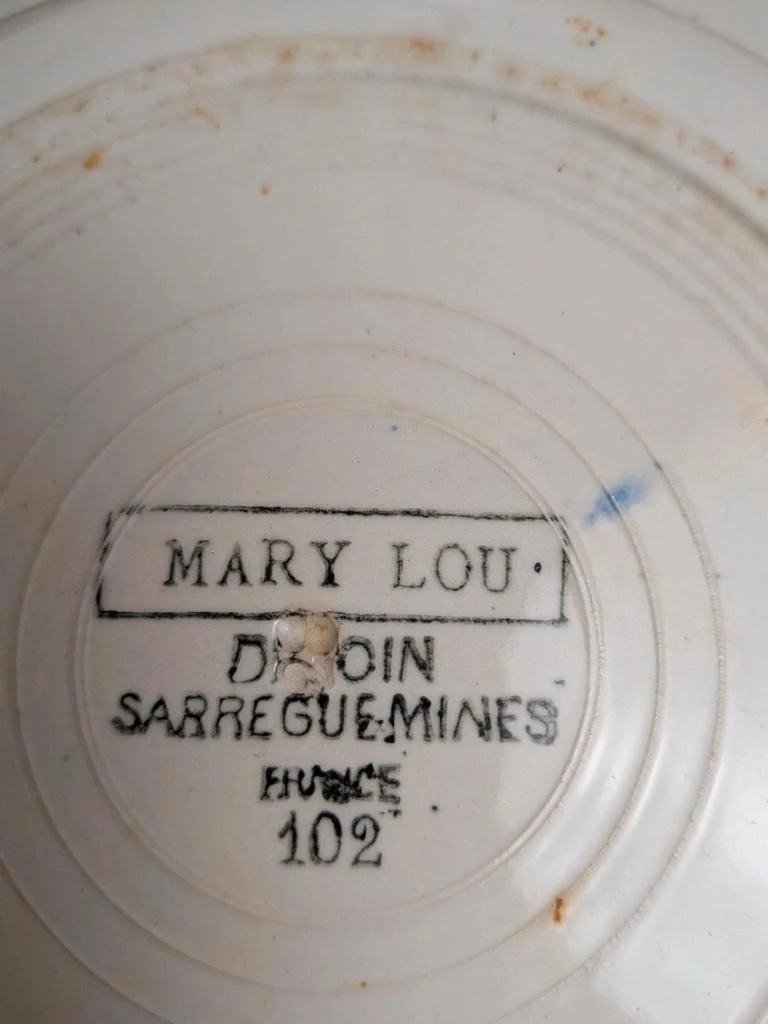 Conjunto de 2 pratos fundos vintage Digoin Sarreguemines Marie-lou Terra de Ferro – photo 6